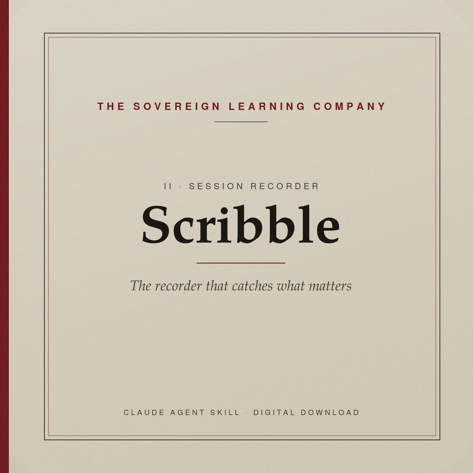 Scribble — Session Recorder (Claude Agent Skill)