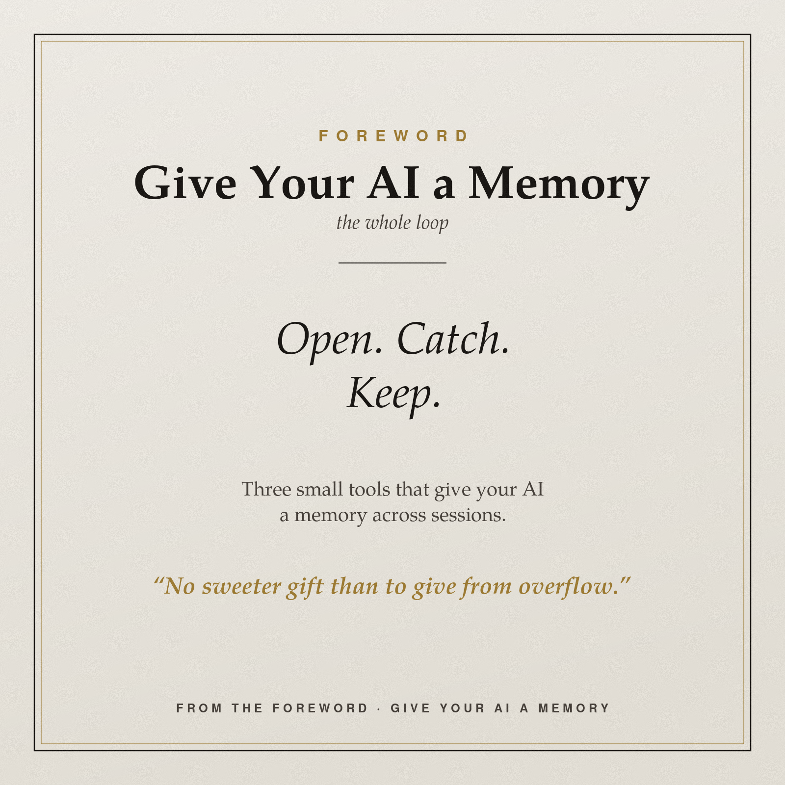 Give Your AI a Memory — Bundle (Roll Call + Scribble + Session Close)