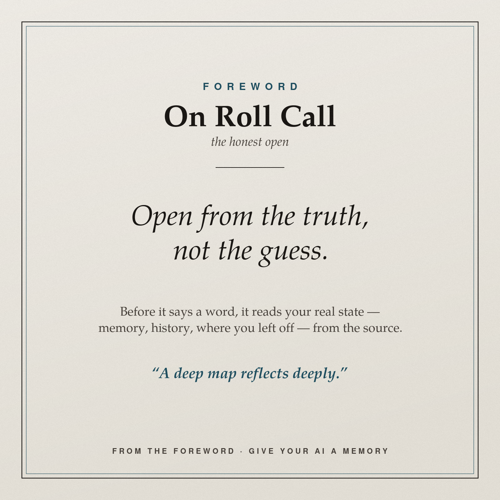 Roll Call — Session Initializer (Claude Agent Skill)